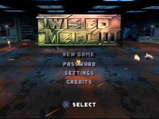 Twisted Metal 3 title screen for Playstation